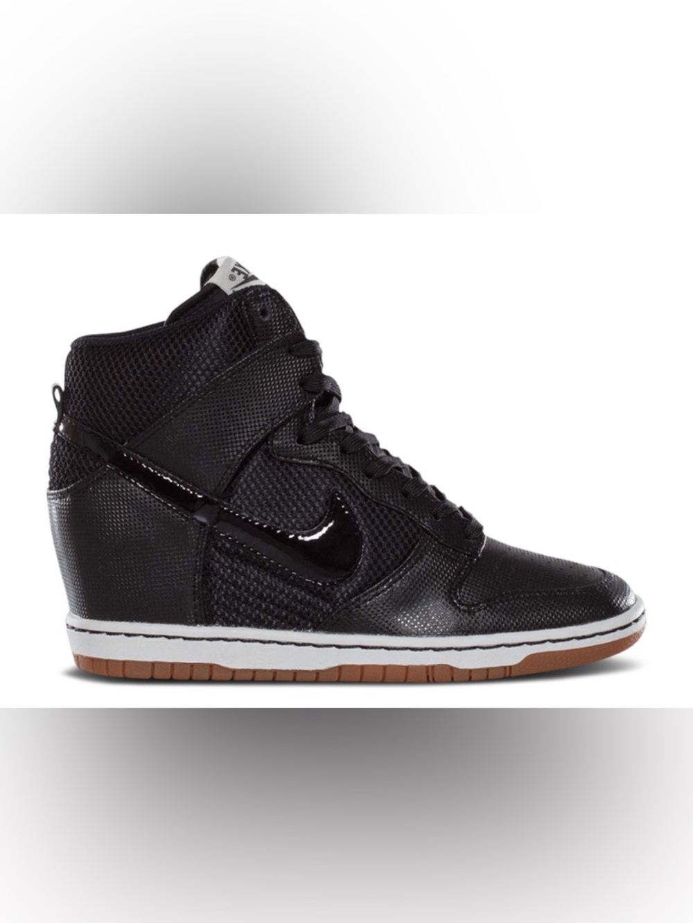 Nike Dunk Sky Hi Essential Wedge Sneakers Black Gum 579763-001 Women’s 6 / EU 36